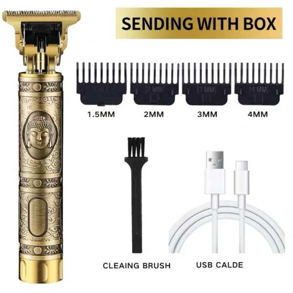 Máquina De Cortar Cabelo/barba Designer Profissional Cor Dourado 110v/220v - Image 8