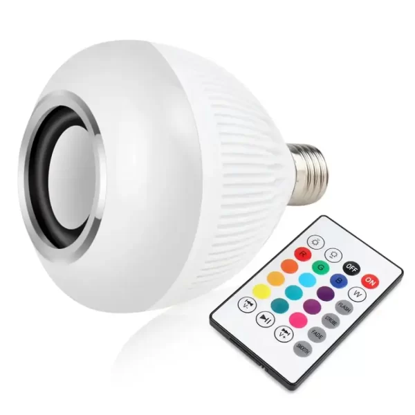 Lâmpada Led Com Bluetooth Para Música Som + Controle Cor da luz - Image 3